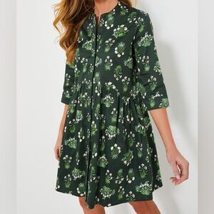 Tuckernuck Green Floral Long Sleeve Dress